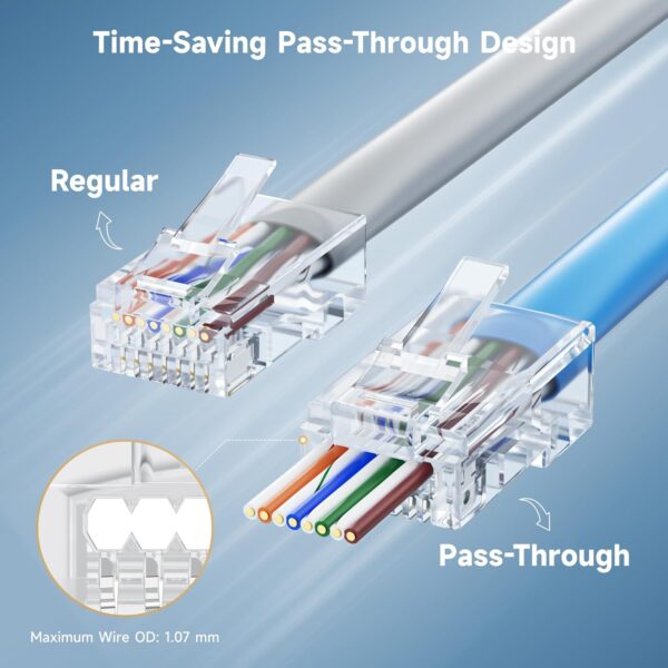 Cable Matters: Cat6 Pass Through RJ45 Plugs (10pc Pack) - Image 2